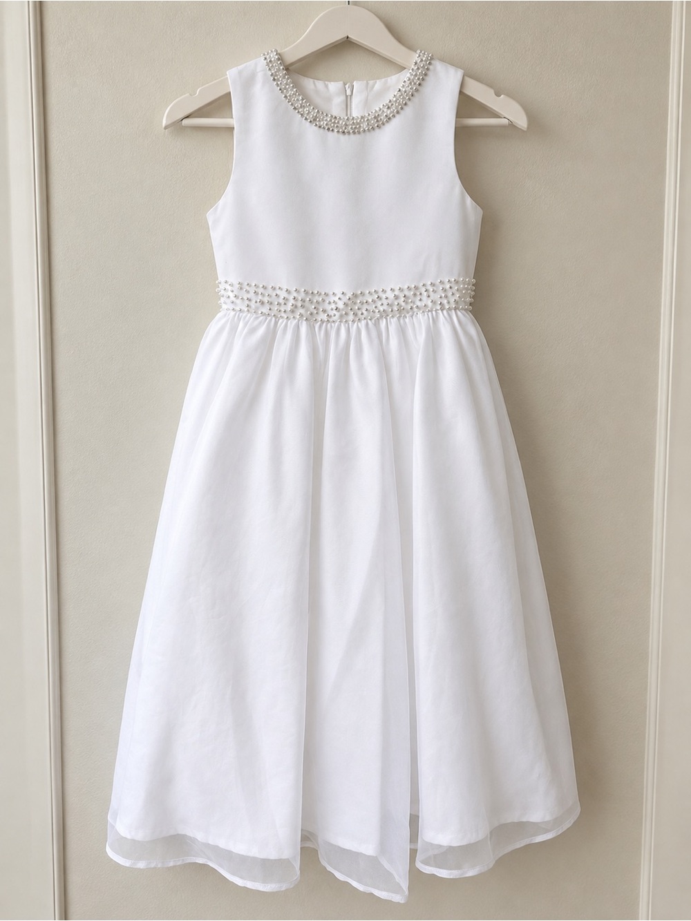 Like-New Mon Cheri Pearl Beaded Flower Girl / Communion Dress